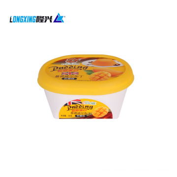 7 oz 200ml de plástico desechable recipe iml contenedor congelado yogurt budding jalea con tapa